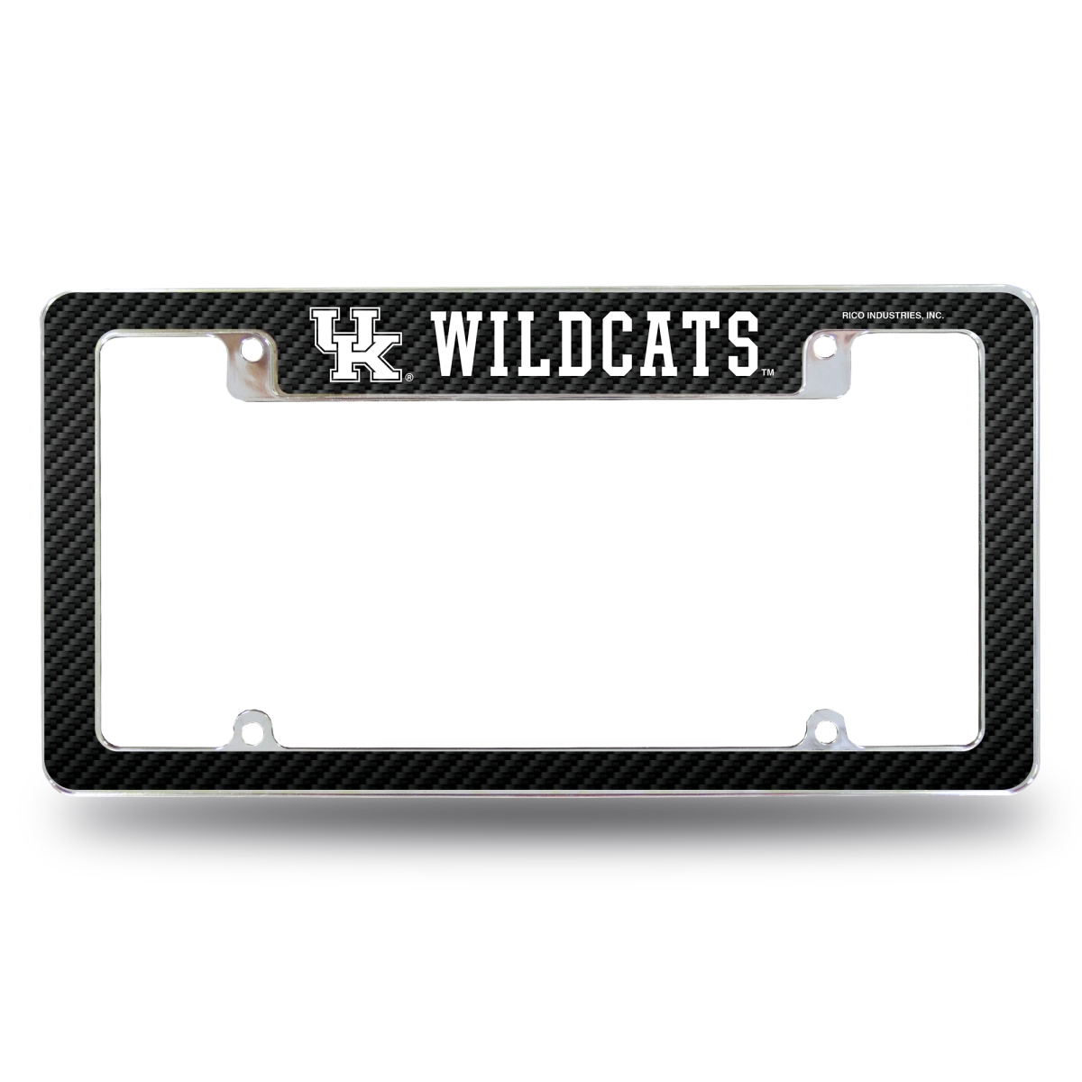 AFC190102TCF NCAA Kentucky Wildcats Black All Over Chrome License Plate Frame, 12 x 6 in.