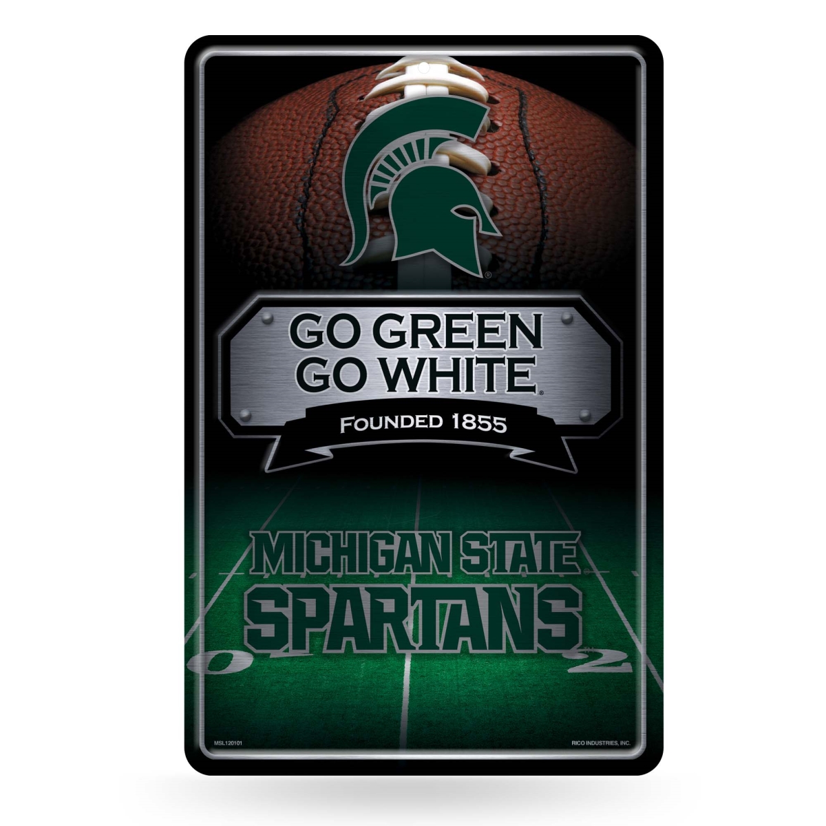 Picture of Rico Industries MSL220102 NCAA Michigan State Spartans 11 x 17 in. Home Decor Sign