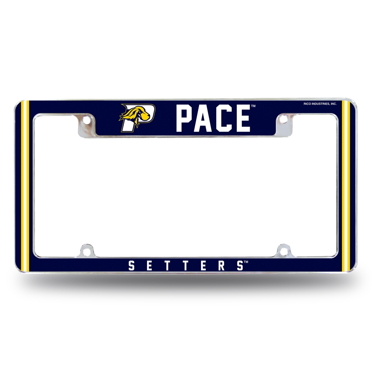 AFC273201T NCAA Pace Setters All Over Chrome License Plate Frame, 12 x 6 in.