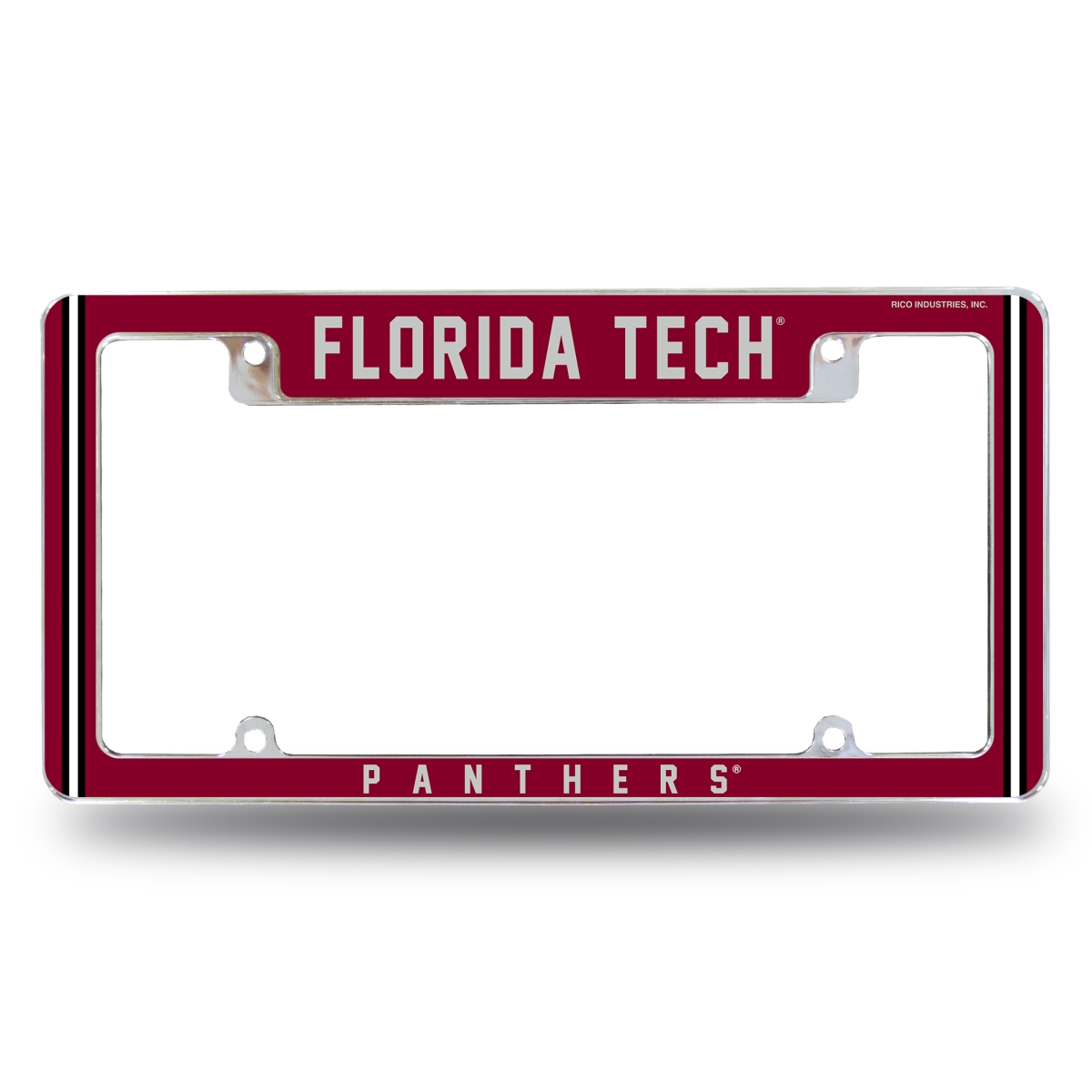 AFC101901T NCAA Florida Tech Panthers All Over Chrome License Plate Frame, 12 x 6 in.