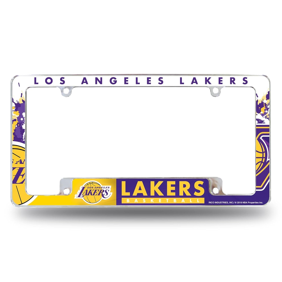 AFC221601B NCAA Lake Superior State Lakers All Over Chrome License Plate Frame, 12 x 6 in.
