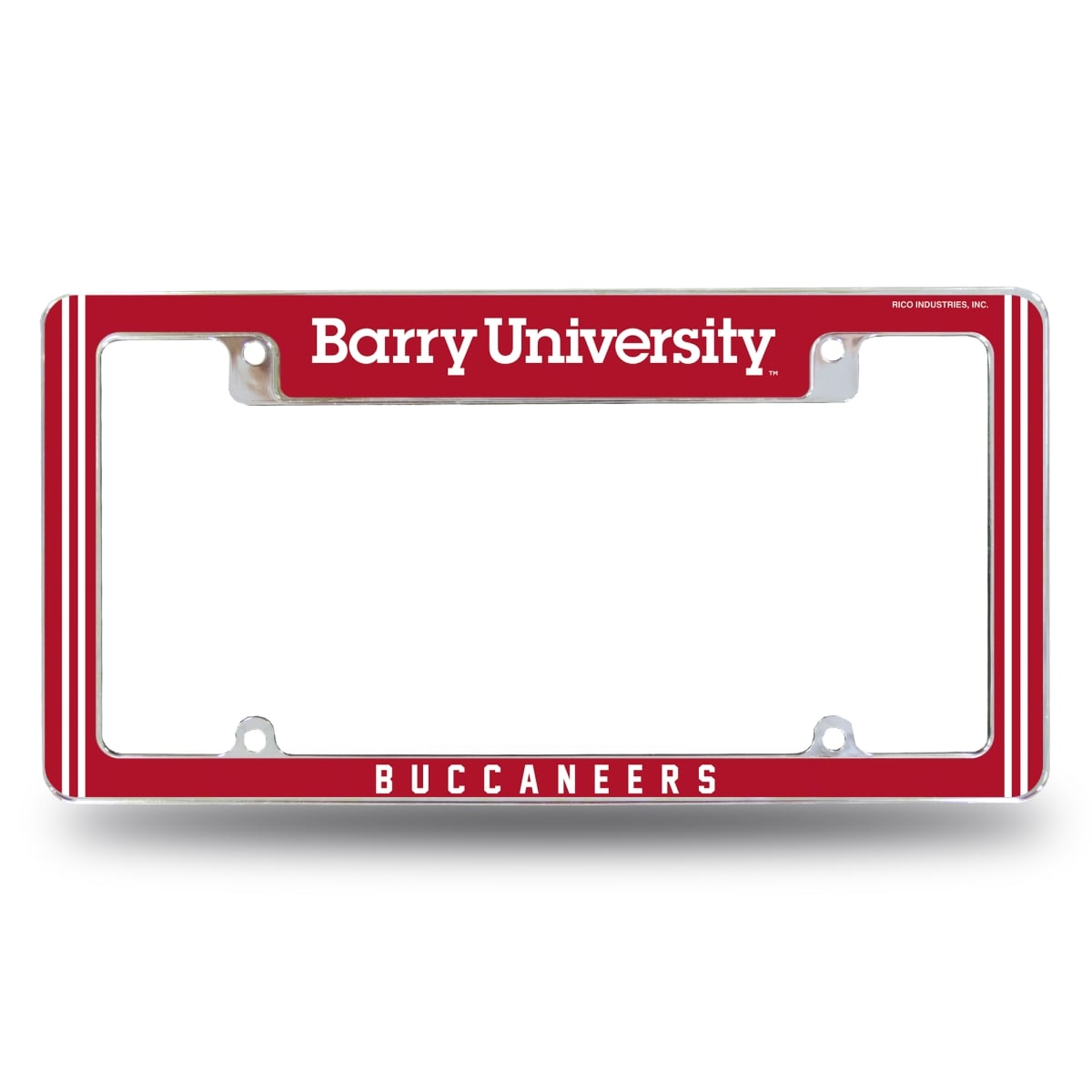 AFC102401T NCAA Barry Buccaneers All Over Chrome License Plate Frame, 12 x 6 in.