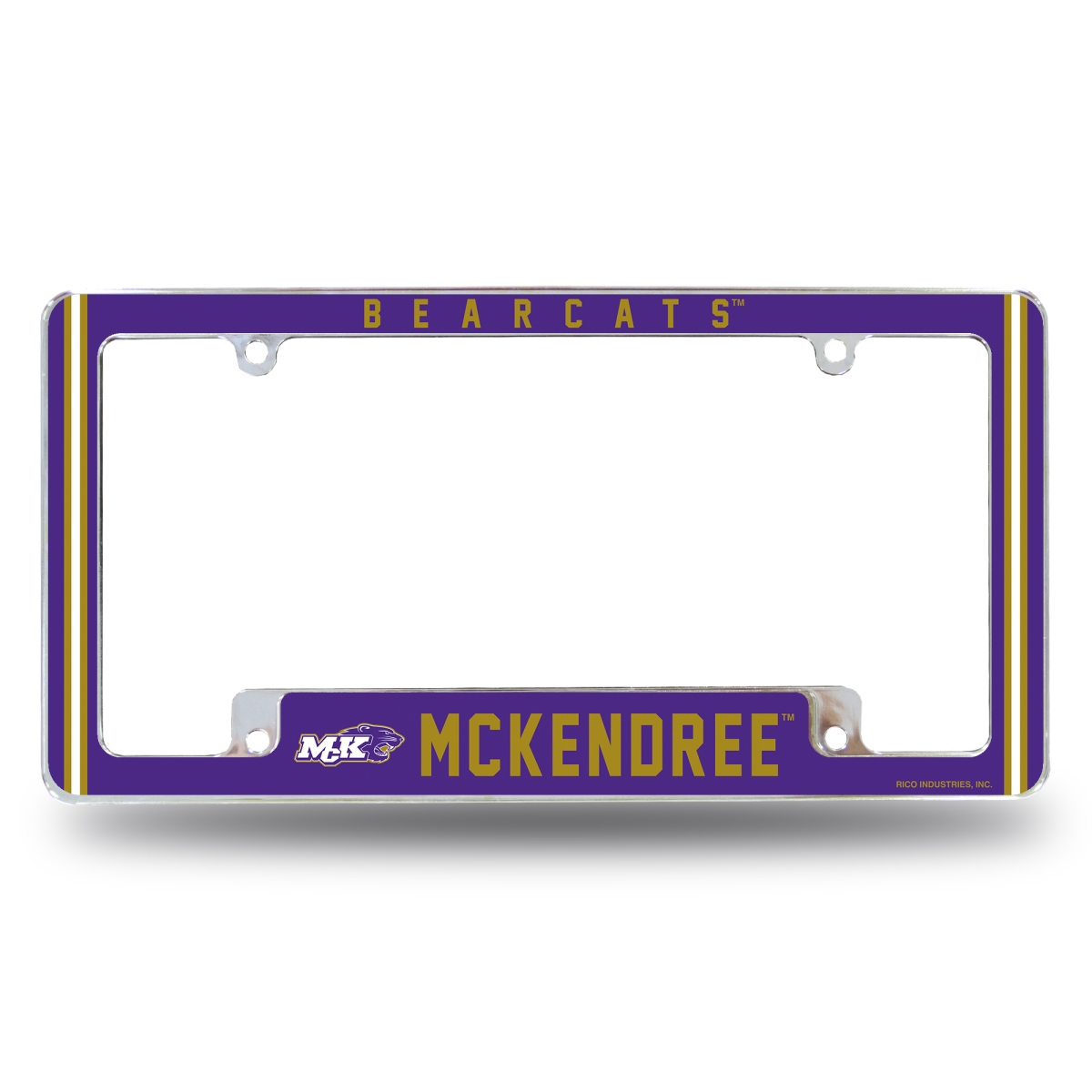AFC402201B NCAA McKendree Bearcats All Over Chrome License Plate Frame, 12 x 6 in.