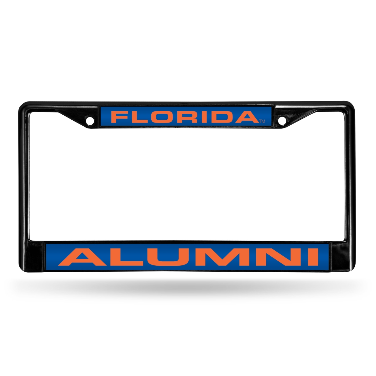 FCLBA100101 NCAA Florida Gators Alumni Black Laser Cut Chrome License Plate Frame, 12 x 6 in.