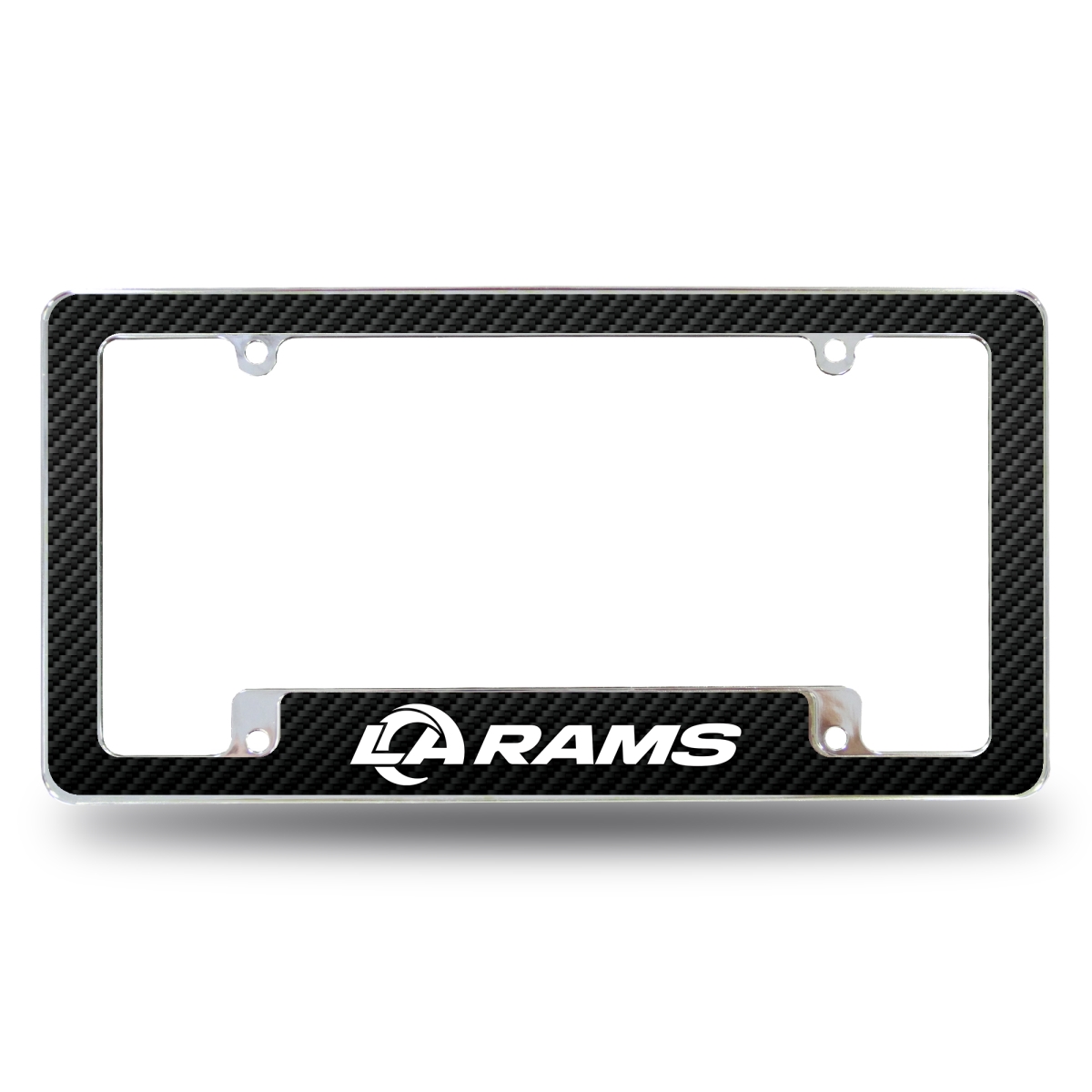 AFC3002BCF NFL Football Los Angeles Rams Black All Over Chrome License Plate Frame, 12 x 6 in.