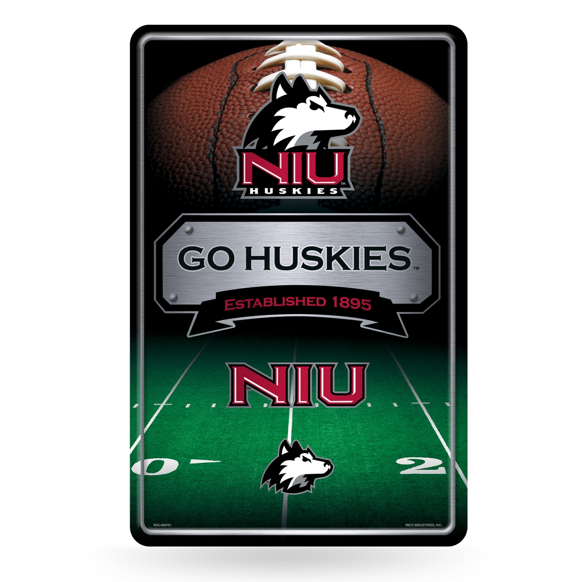 Picture of Rico Industries MSL400702 NCAA Northern Illinois Huskies 11 x 17 in. Home Decor Sign