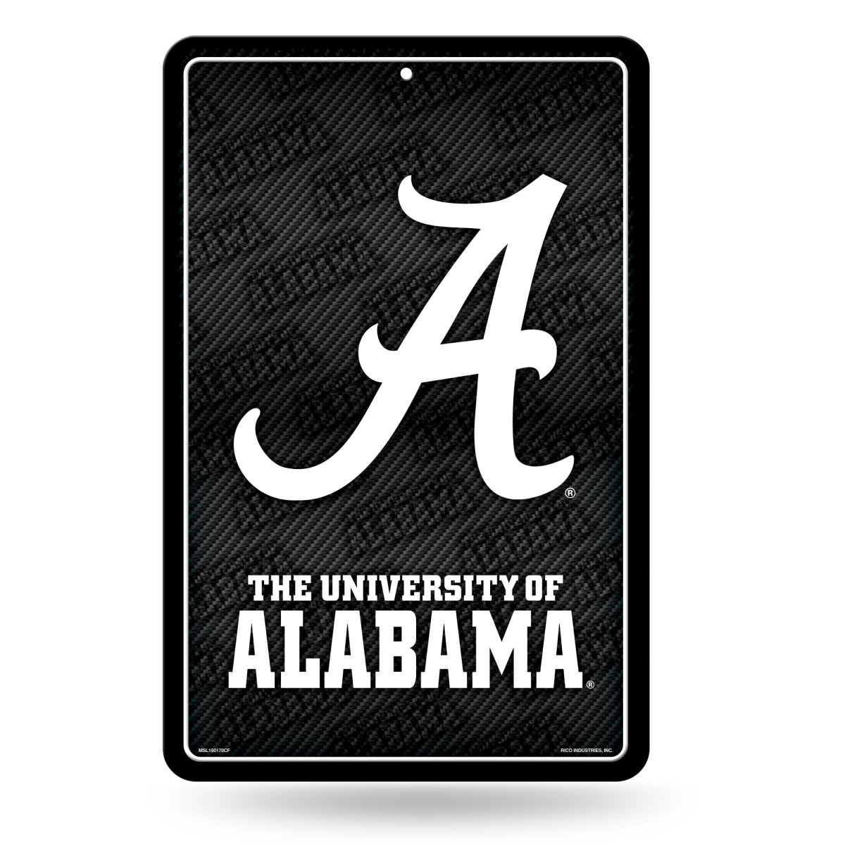 Picture of Rico Industries MSL150102CF NCAA Alabama Crimson Tide Carbon Fiber 11 x 17 in. Home Decor Sign