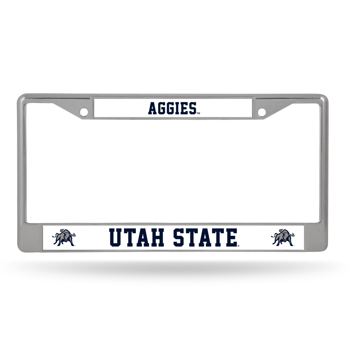 FC530201 NCAA Utah State Aggies Chrome License Plate Frame, 12 x 6 in.
