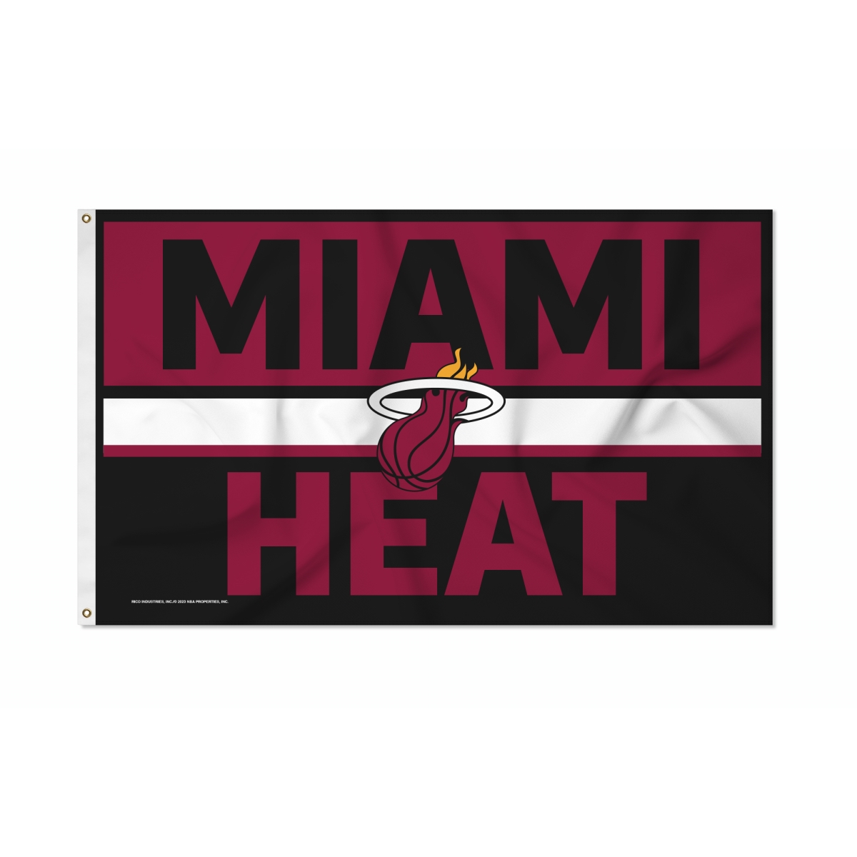 Picture of Rico Industries FGB77060 NBA Basketball Miami Heat Bold 3 x 5 ft. Banner Flag