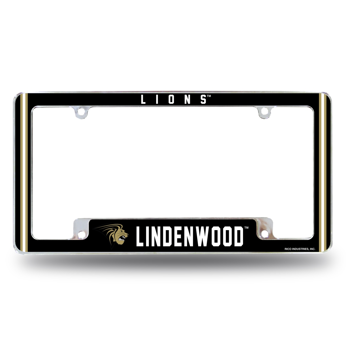 AFC291601B NCAA Cal State-Stanislaus Warriors Primary All Over Chrome License Plate Frame, 12 x 6 in.