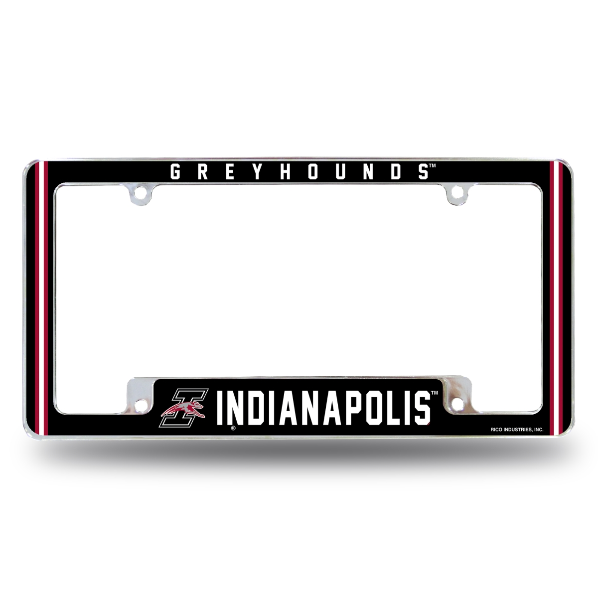 AFC201601B NCAA Indianapolis Greyhounds All Over Chrome License Plate Frame, 12 x 6 in.