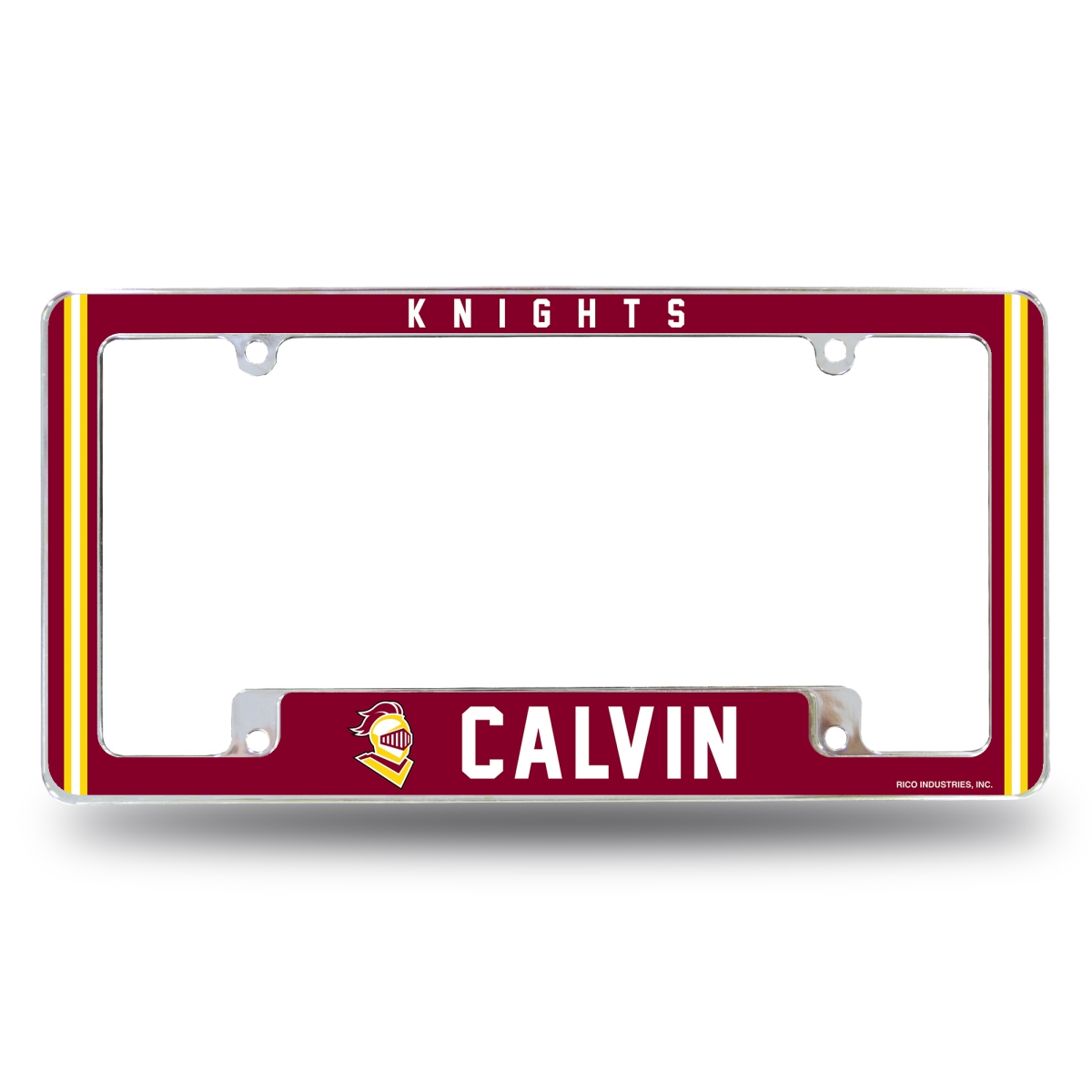 AFC221701B NCAA Calvin Knights All Over Chrome License Plate Frame, 12 x 6 in.