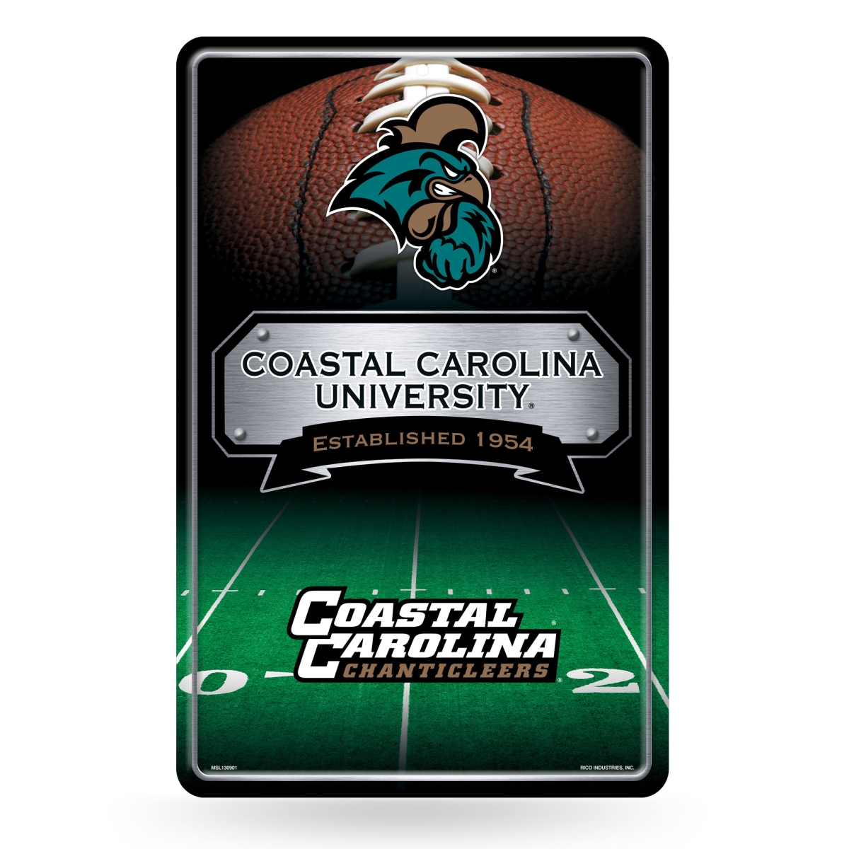 Picture of Rico Industries MSL130901 NCAA Coastal Carolina Chanticleers 11 x 17 in. Home Decor Sign