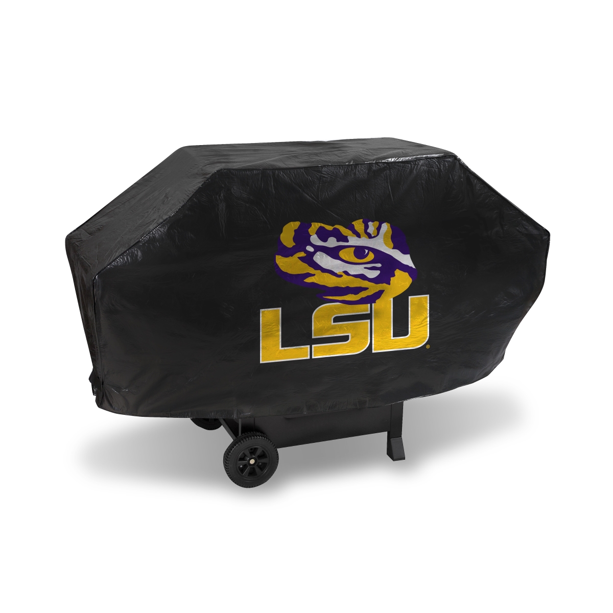 BCB170103 NCAA LSU Tigers Black Deluxe Grill Cover, 68 in.
