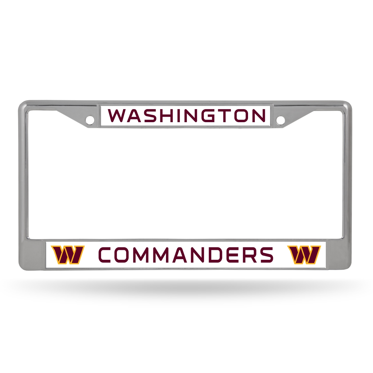 FC3702 NFL Football Washington Commanders Chrome License Plate Frame, 12 x 6 in.
