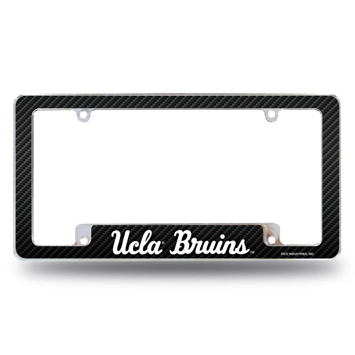 AFC290202BCF NCAA UCLA Bruins Black All Over Chrome License Plate Frame, 12 x 6 in.