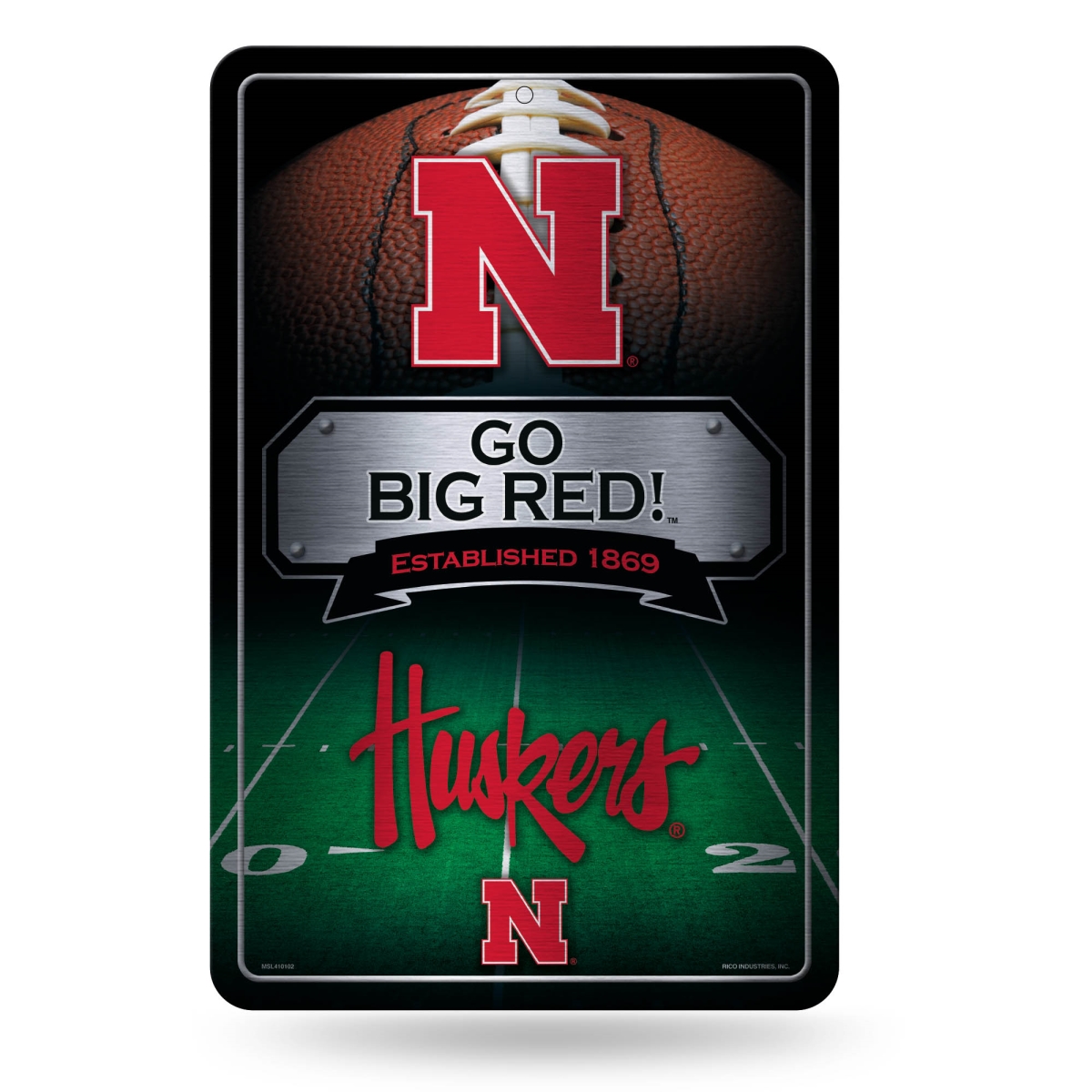 Picture of Rico Industries MSL410102 NCAA Nebraska Cornhuskers 11 x 17 in. Home Decor Sign