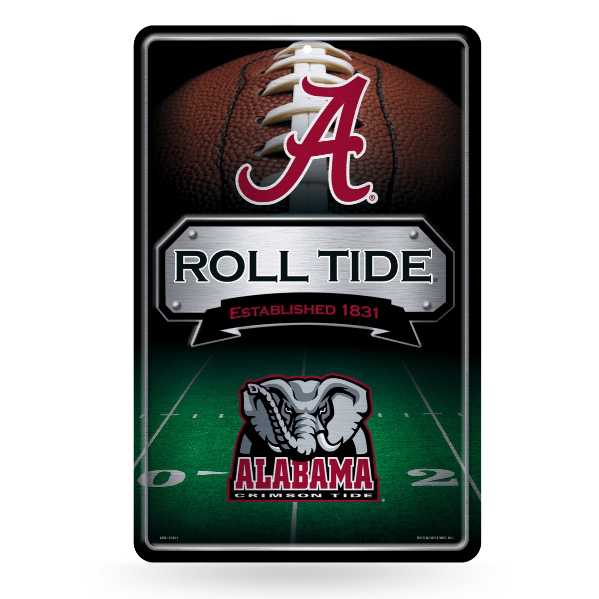 Picture of Rico Industries MSL150102 NCAA Alabama Crimson Tide Standard 11 x 17 in. Home Decor Sign