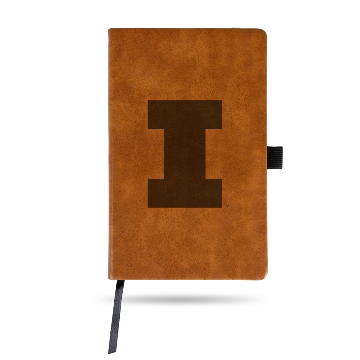 LESPD400101BR-G NCAA Illinois Fighting Illini Brown Laser Engraved Small Notepad - 8.25 x 5.25 in.