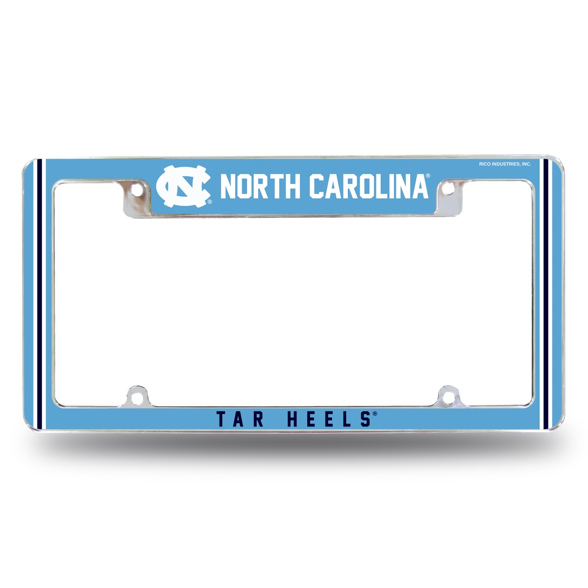 AFC130110T NCAA North Carolina Tar Heels Classic All Over Chrome License Plate Frame, 12 x 6 in.