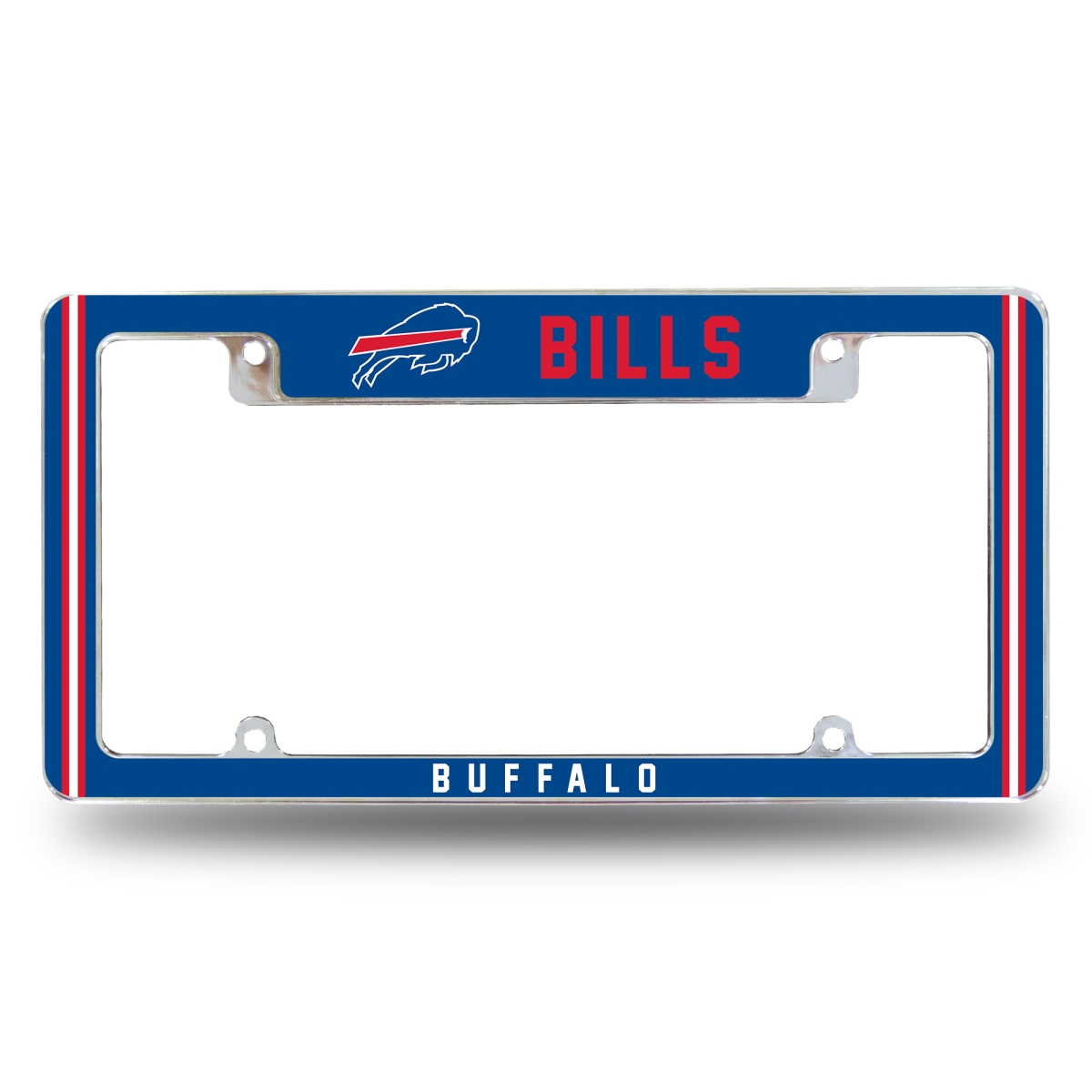 AFC3510T NFL Football Buffalo Bills Classic All Over Chrome License Plate Frame, 12 x 6 in.