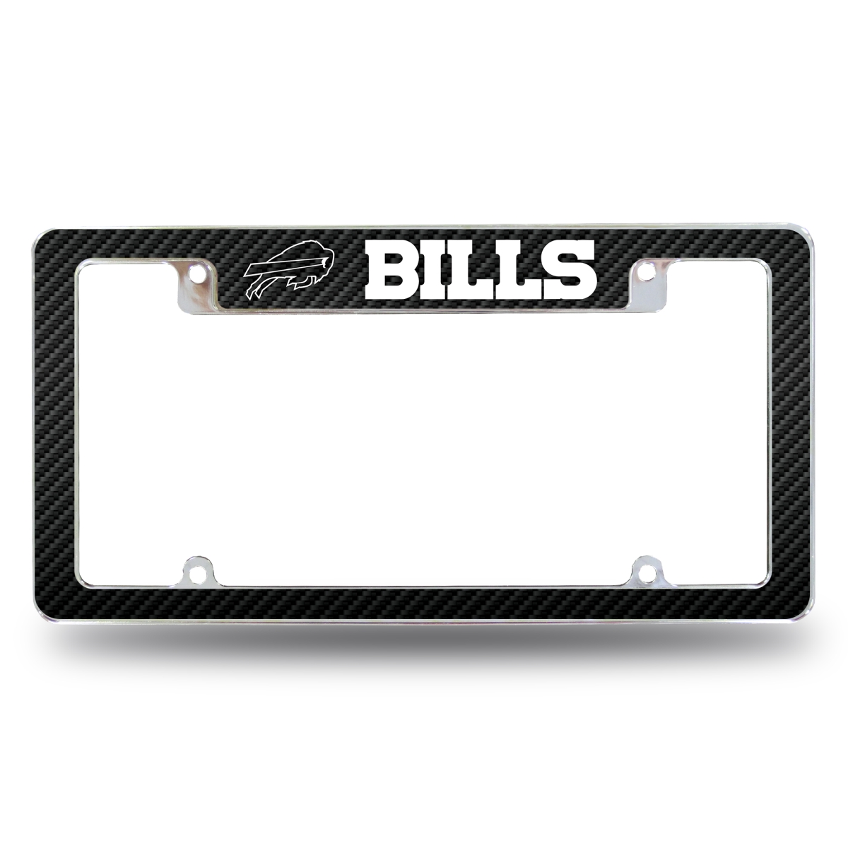 AFC3502TCF NFL Football Buffalo Bills Black All Over Chrome License Plate Frame, 12 x 6 in.