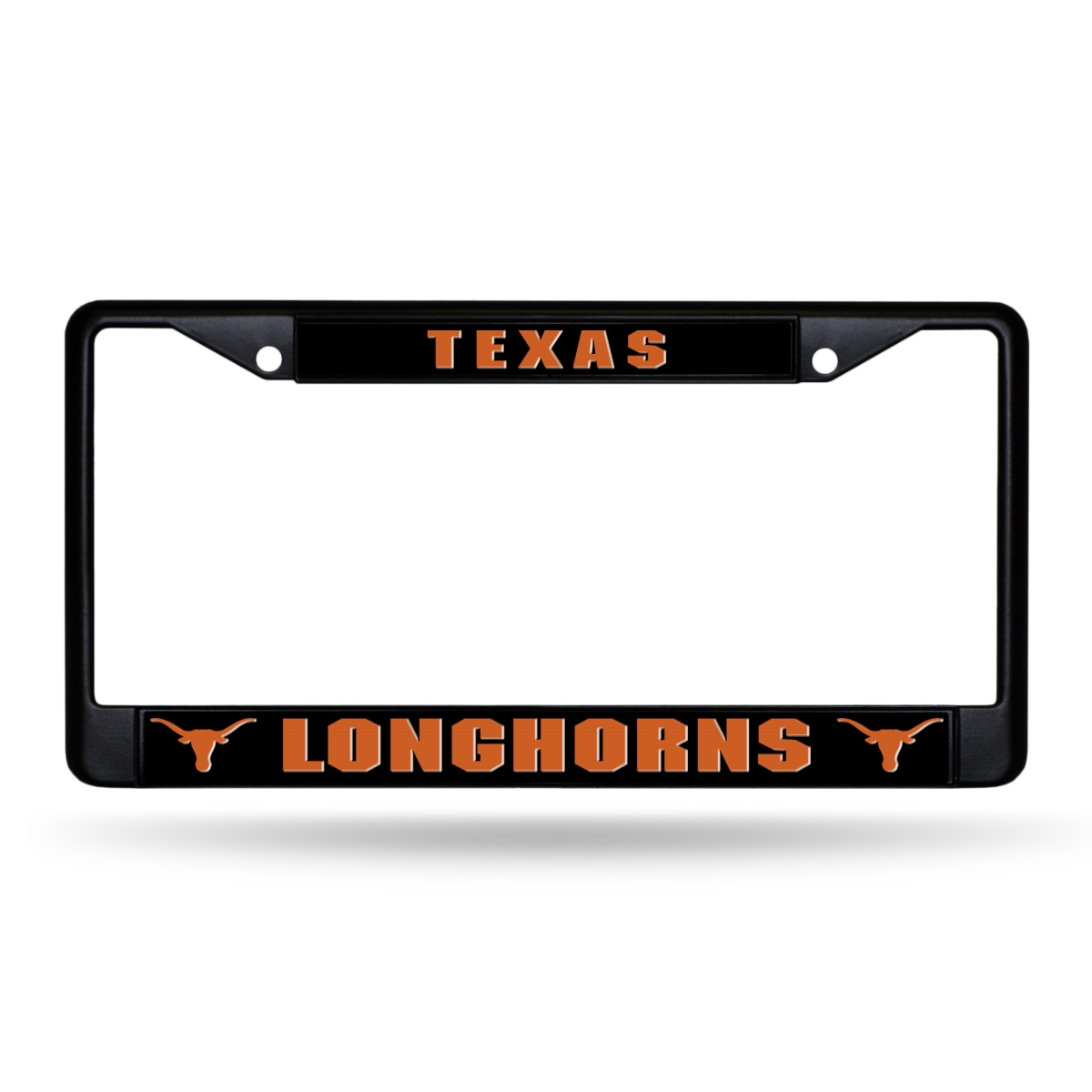 FBC260105 NCAA Texas Longhorns Black License Plate Frame, 12 x 6 in.