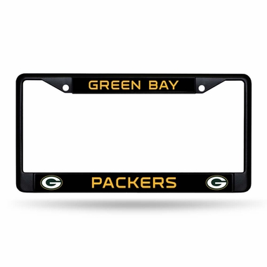 RicoIndustries  Green Bay Packers Black Metal License Plate Frame