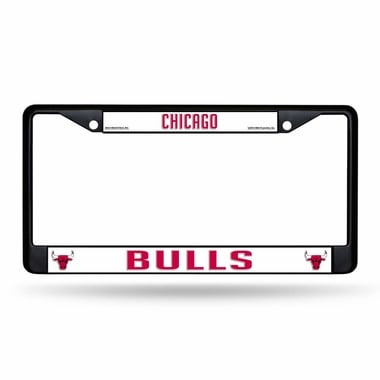 RicoIndustries FBC72002 Chicago Bulls Black Chrome License Plate