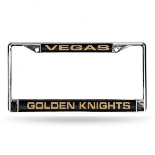 Las Vegas Golden Knights Laser Chrome License Plate Frame - Silver - Durable Design