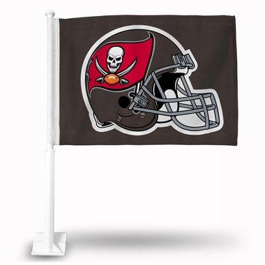 Tampa Bay Buccaneers Helmet Flag - Black - Durable Polyester - Team Logos