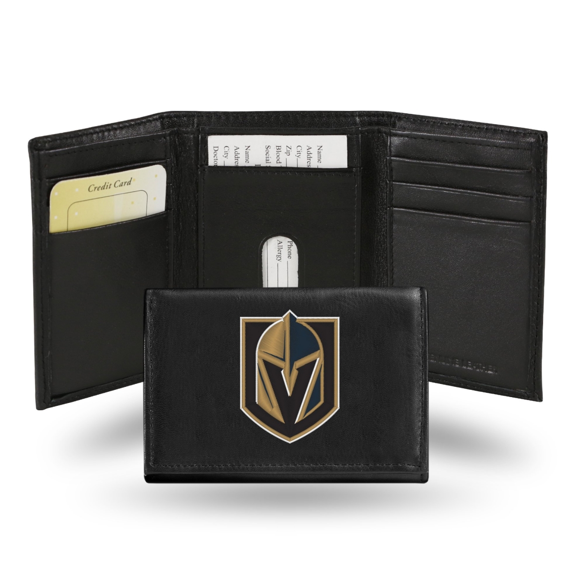 Picture of Rico RTR9901 NHL Vegas Golden Knights Vegas Knights Embroidered Trifold Wallet