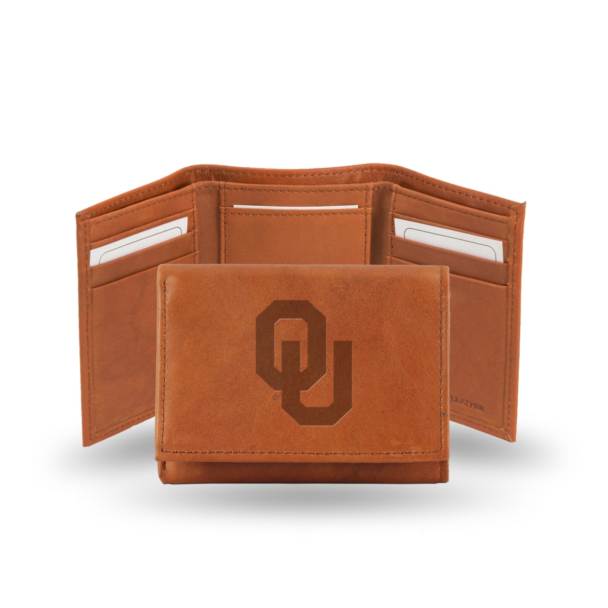 Rico STR230206 NCAA Oklahoma Sooners Embossed Leather Trifold Wallet -  Rico Inc