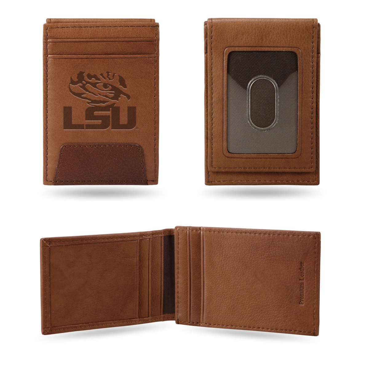 NCAA Siskiyou Sports Mens LSU Tigers Leather Money Clip/Cardholder One Size Black 
