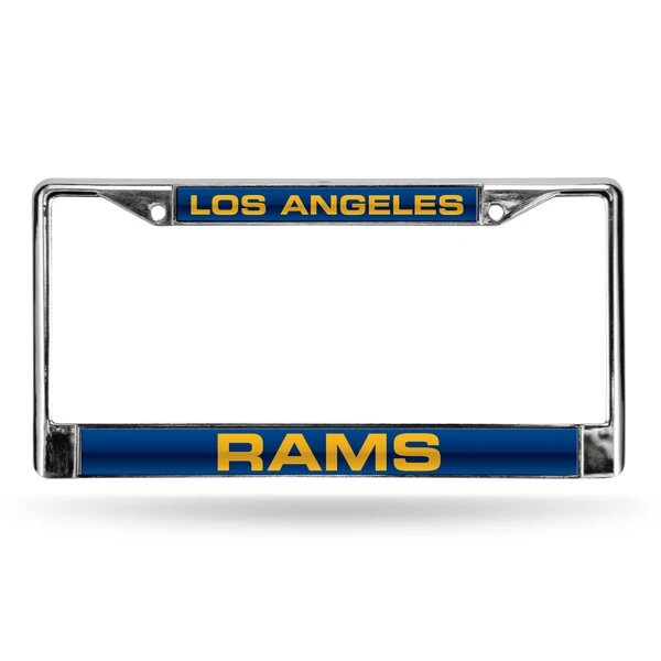 Rico FCL30RETRO NFL Los Angeles Rams Retro Laser Chrome License Plate Frame