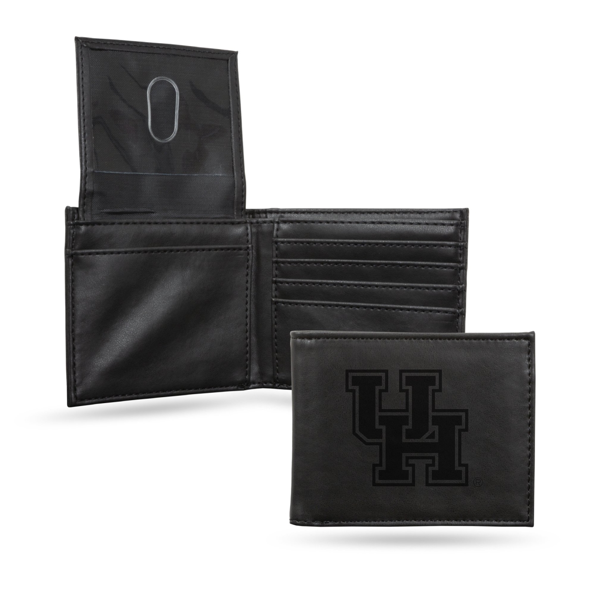 Picture of Rico LEBIL261301BK NCAA Houston Cougars Laser Engraved Black Billfold Wallet