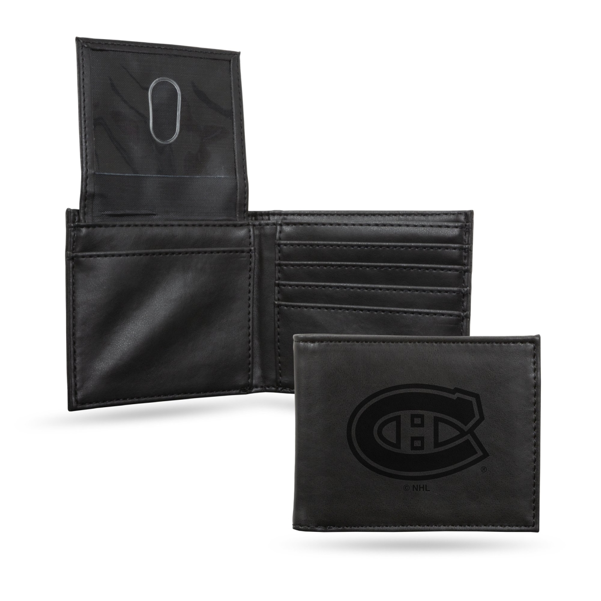 Picture of Rico LEBIL8201BK NHL Montreal Canadiens Laser Engraved Black Billfold Wallet