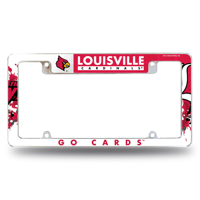 AFC190001T Louisville Cardinals All Over Chrome Frame