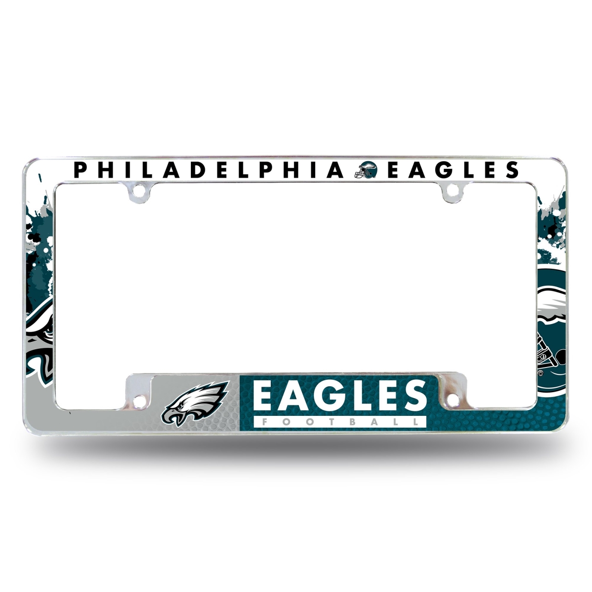AFC2501B NFL Philadelphia Eagles All Over Chrome License Plate Frame