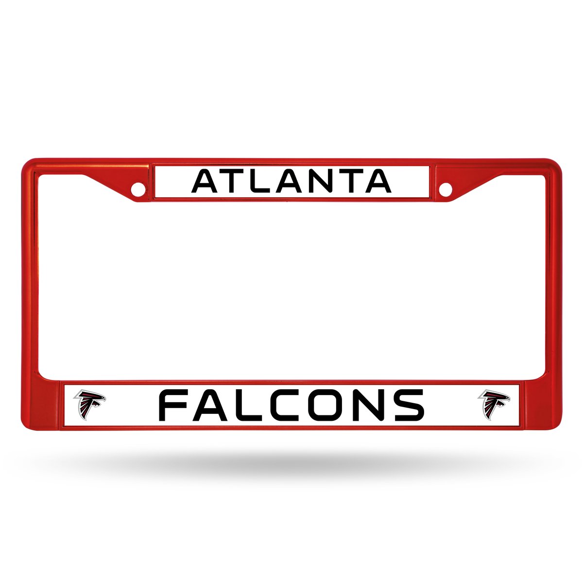 FCC2006RD 12 x 6 in. Atlanta Falcons Colored Chrome Red License Plate Frame