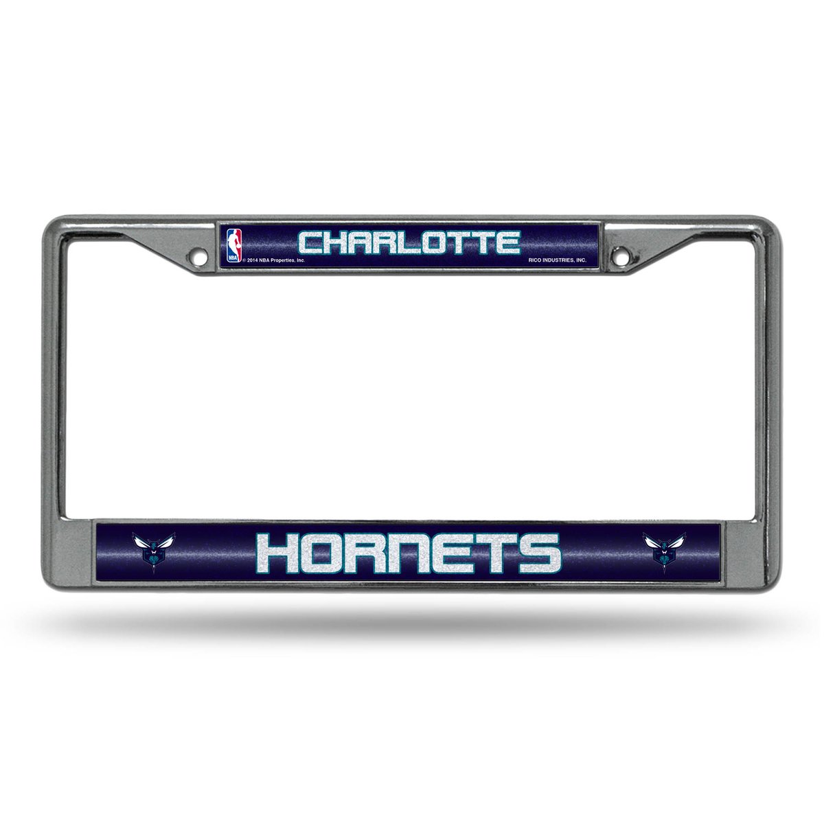 FCGL66001 12 x 6 in. Charlotte Hornets Glitter Chrome License Plate Frame