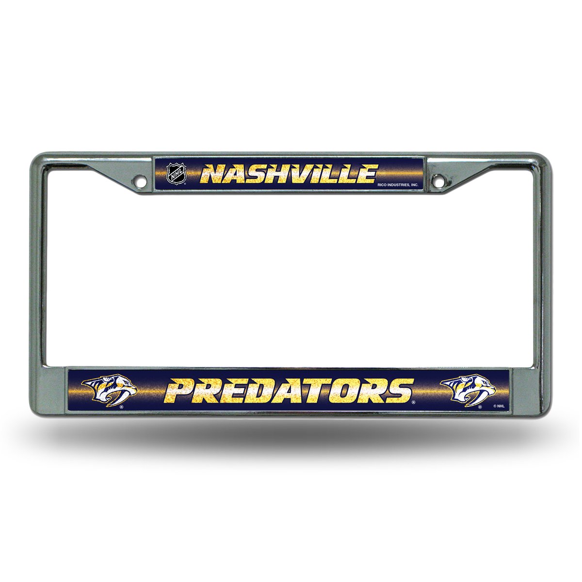 FCGL9601 12 x 6 in. Nashville Predators Glitter Chrome License Plate Frame