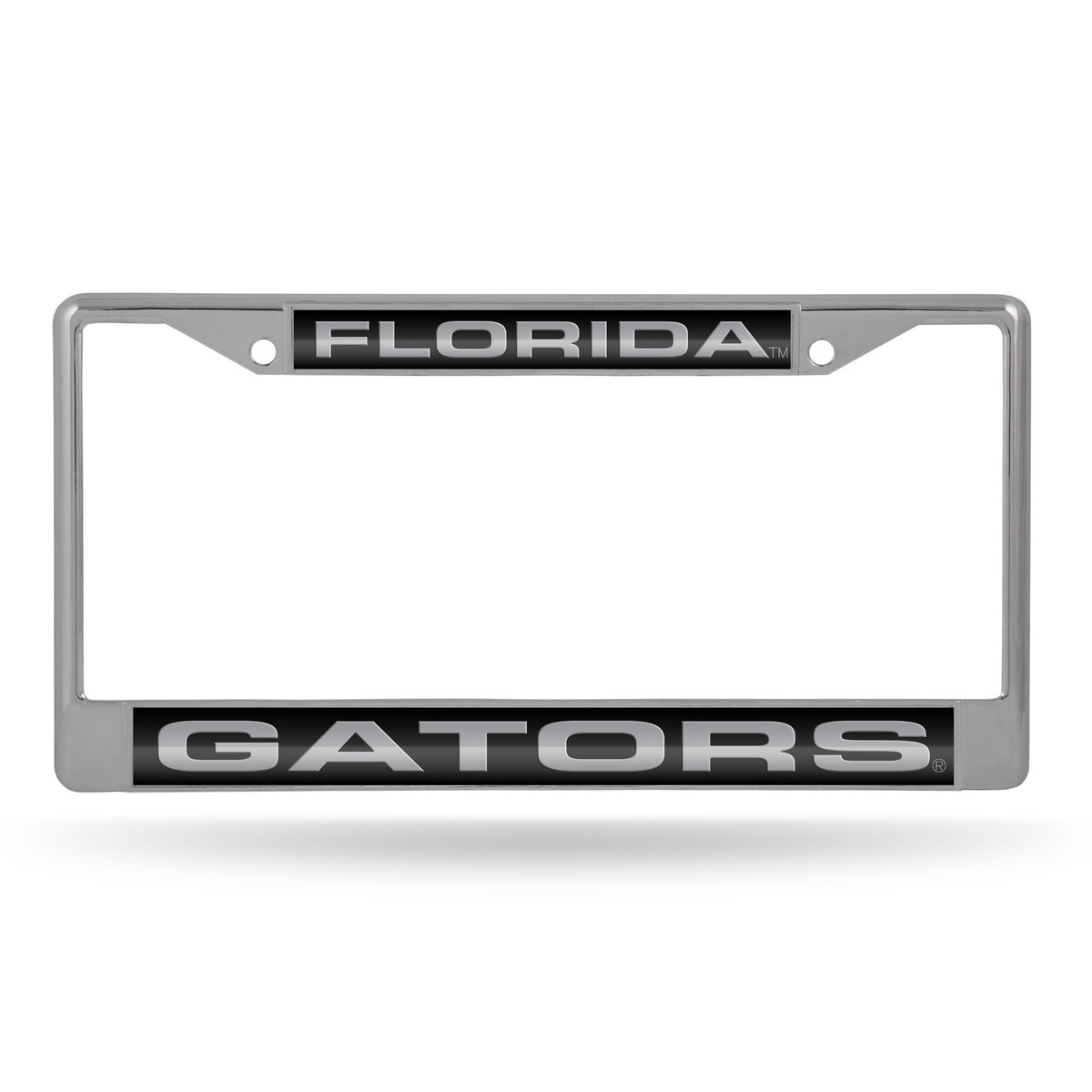 FCL100103 12 x 6 in. Florida Gators Black Laser Chrome License Plate Frame