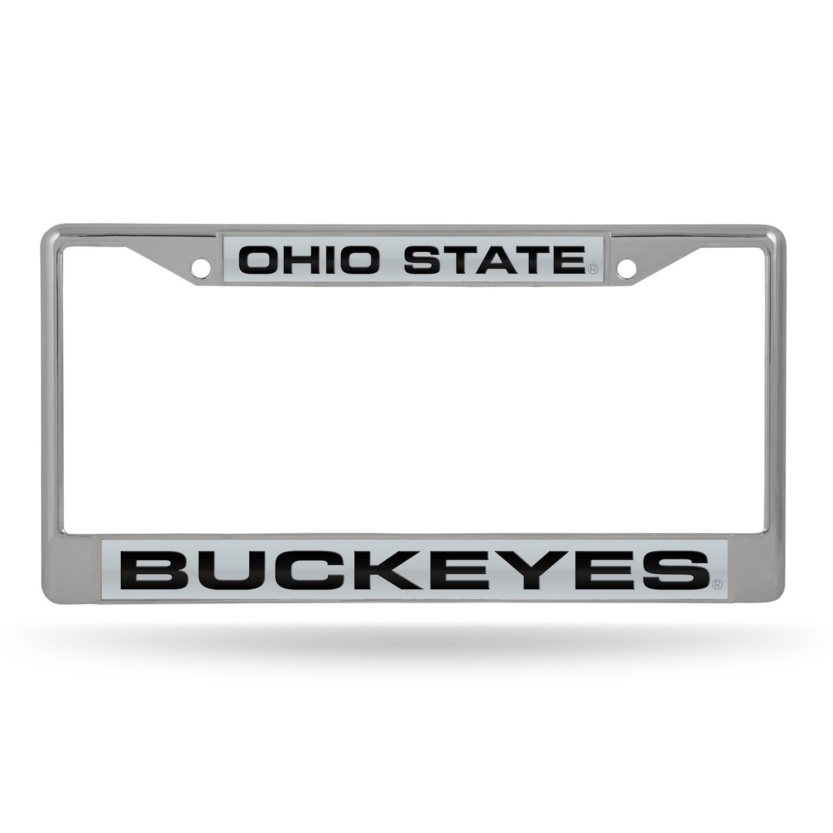 FCL300102 12 x 6 in. Ohio State Buckeyes Laser Chrome License Plate Frame
