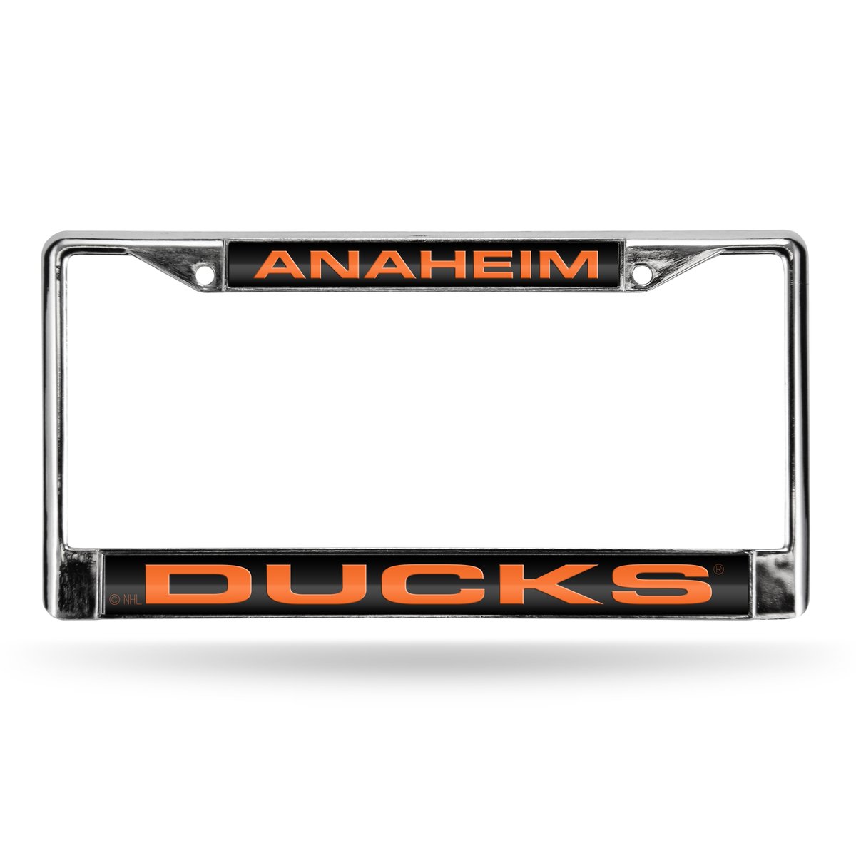 Picture of Rico Industries FCL9402 12 x 6 in. Anaheim Ducks Laser Chrome License Plate Frame