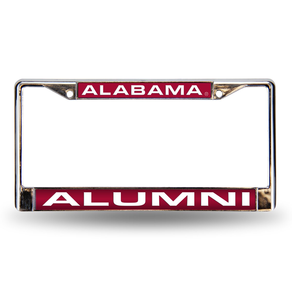FCLA150110 12 x 6 in. Alabama Crimson Tide Alumni Laser Chrome License Plate Frame