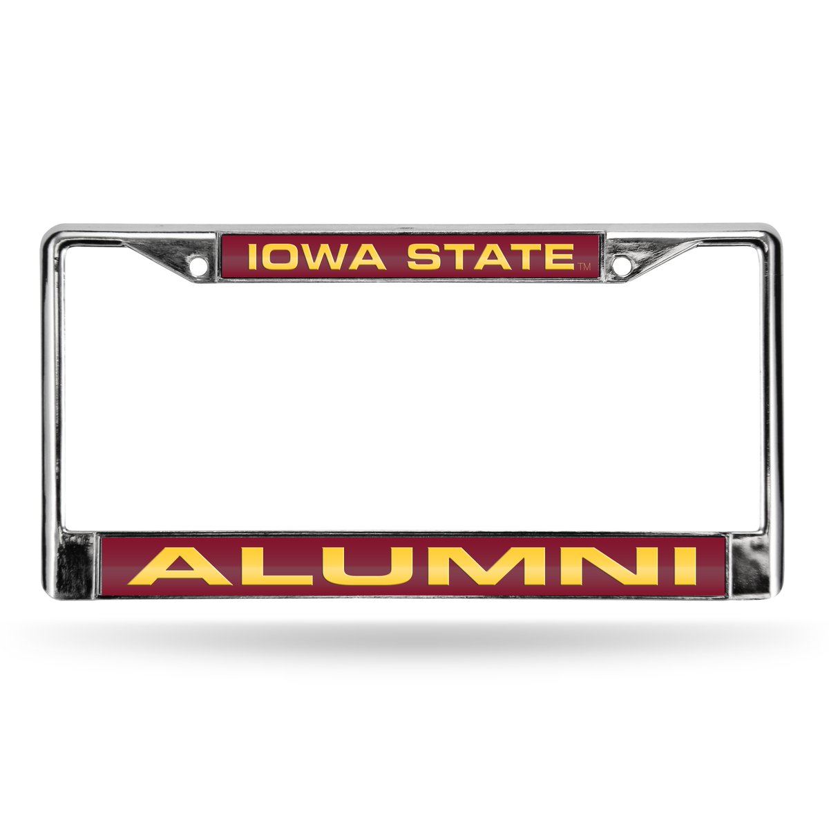 FCLA250210 12 x 6 in. Iowas State Cyclones Alumni Laser Chrome License Plate Frame
