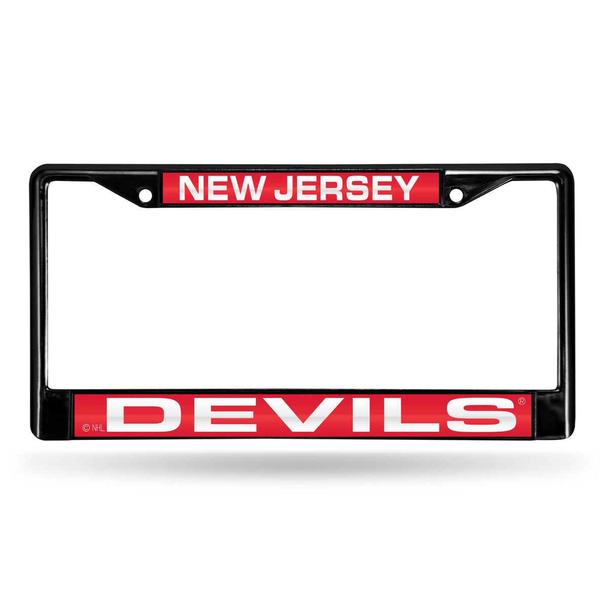 Picture of Rico Industries FCLB8301 12 x 6 in. New Jersey Devils Black Laser Chrome License Plate Frame