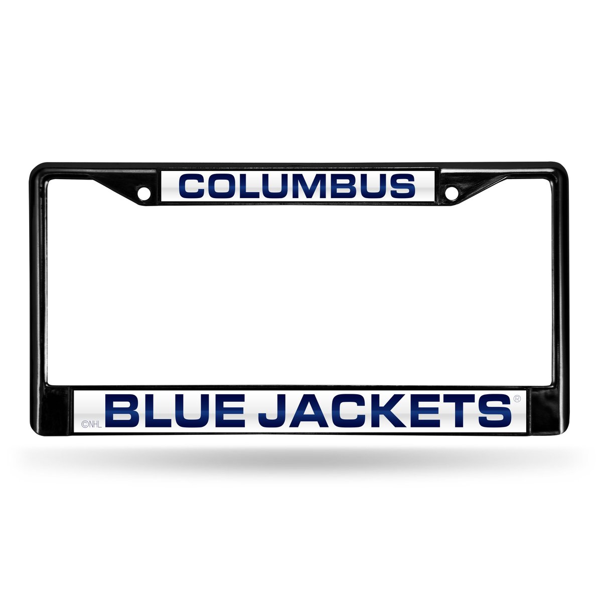 Picture of Rico Industries FCLB9701 12 x 6 in. Columbus Blue Jackets Black Laser Chrome License Plate Frame