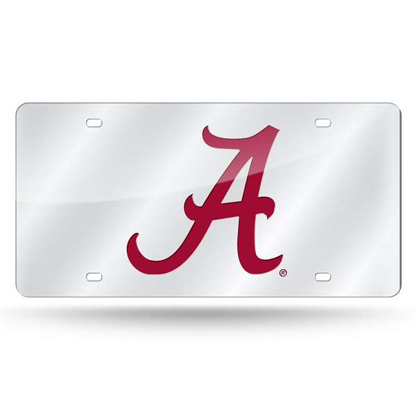 12 x 6 in. Alabama Crimson Tide A Silver Laser Cut Tag
